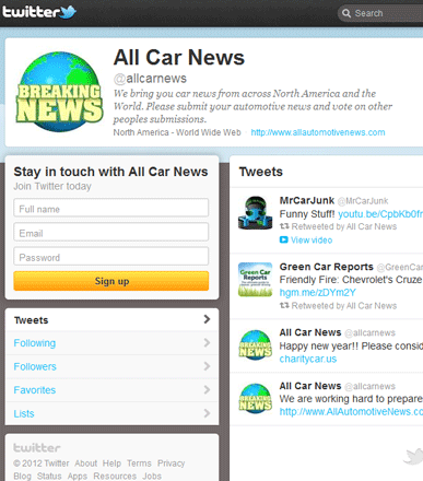 Charity Car Twitter
