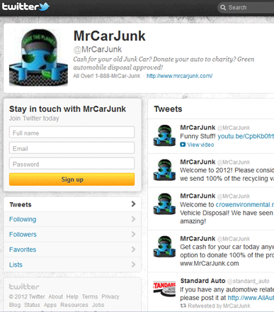 Charity Car Twitter